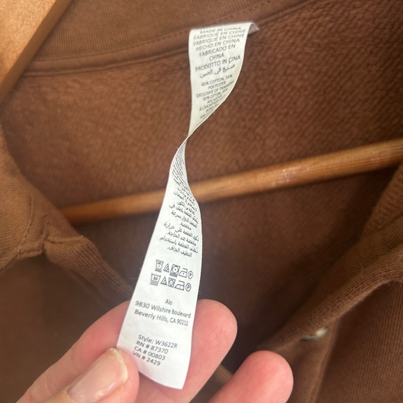 ALO Yoga Women's Brown Polo crop rugby shirt. Size S. Runs large! - Picture 5 of 11